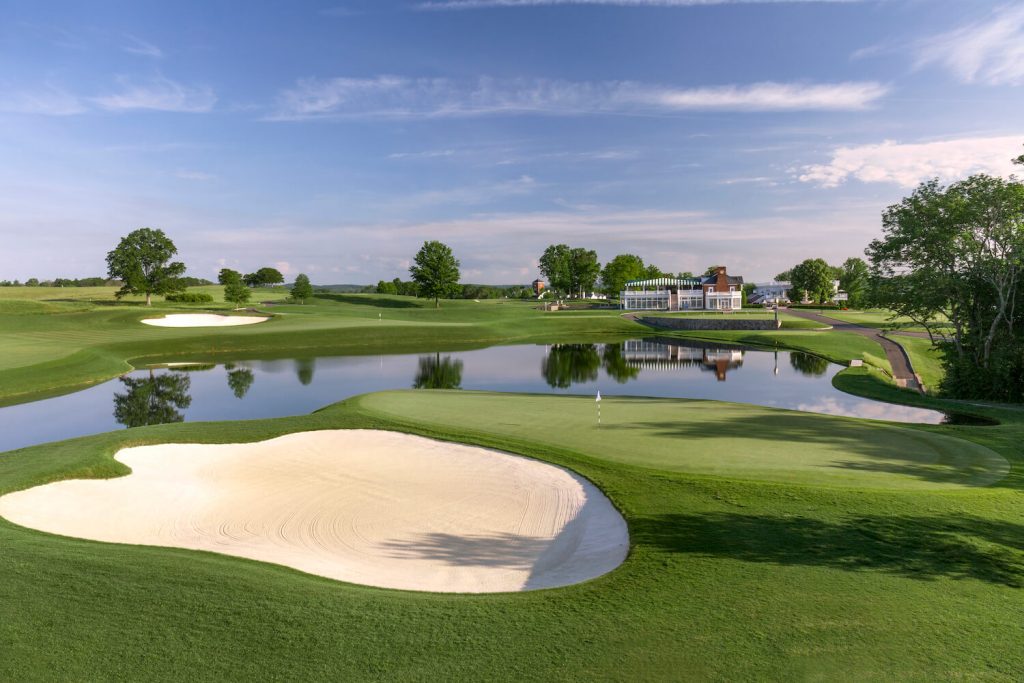 Donald trump golf in Summer — Bedminster, New Jersey